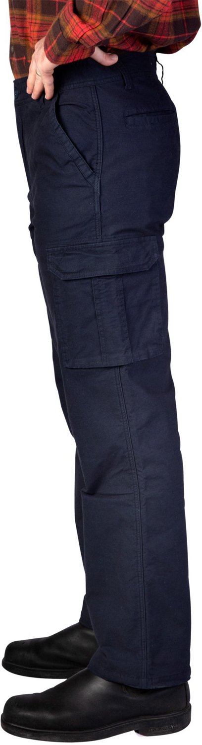 Navy Stretch Canvas Cargo Pants