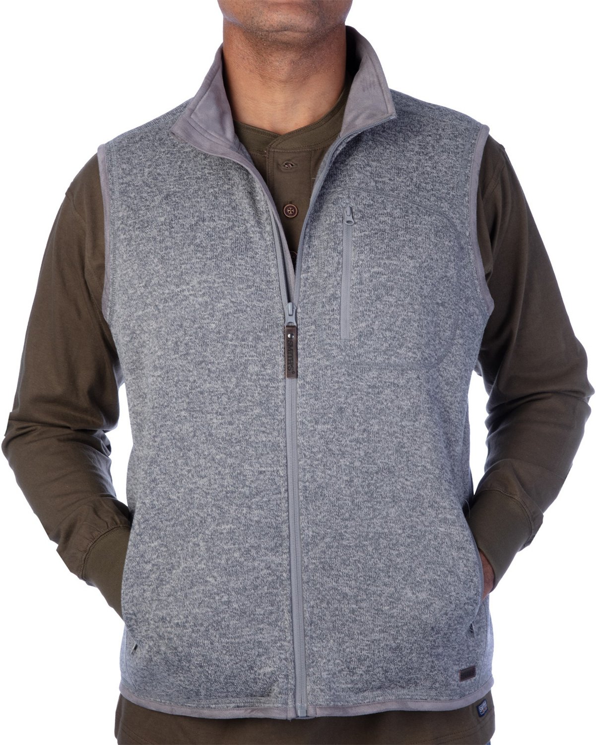 Smith's Workwear Men's Full Zip Sweater Fleece Vest