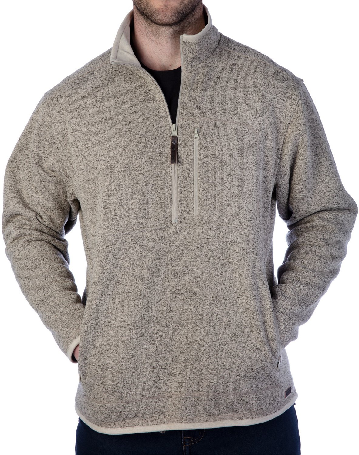 Smith's Workwear Men's 1/4 Zip Sweater Fleece Jacket                                                                             - view number 1 selected