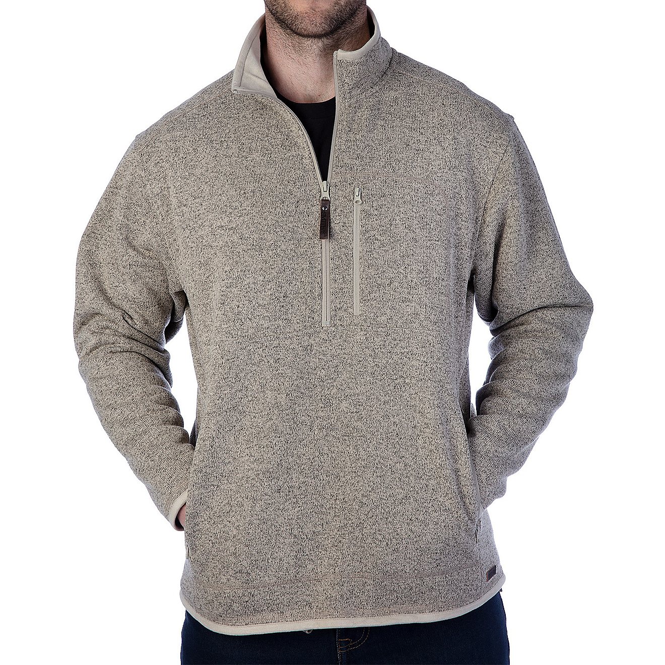 Smith's Workwear Men's 1/4 Zip Sweater Fleece Jacket                                                                             - view number 1