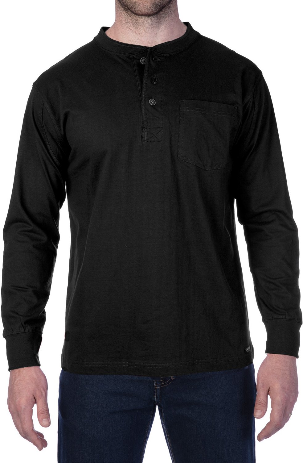 Smith's Workwear Men's Workwear Long Sleeve Henley Shirt - view number 1