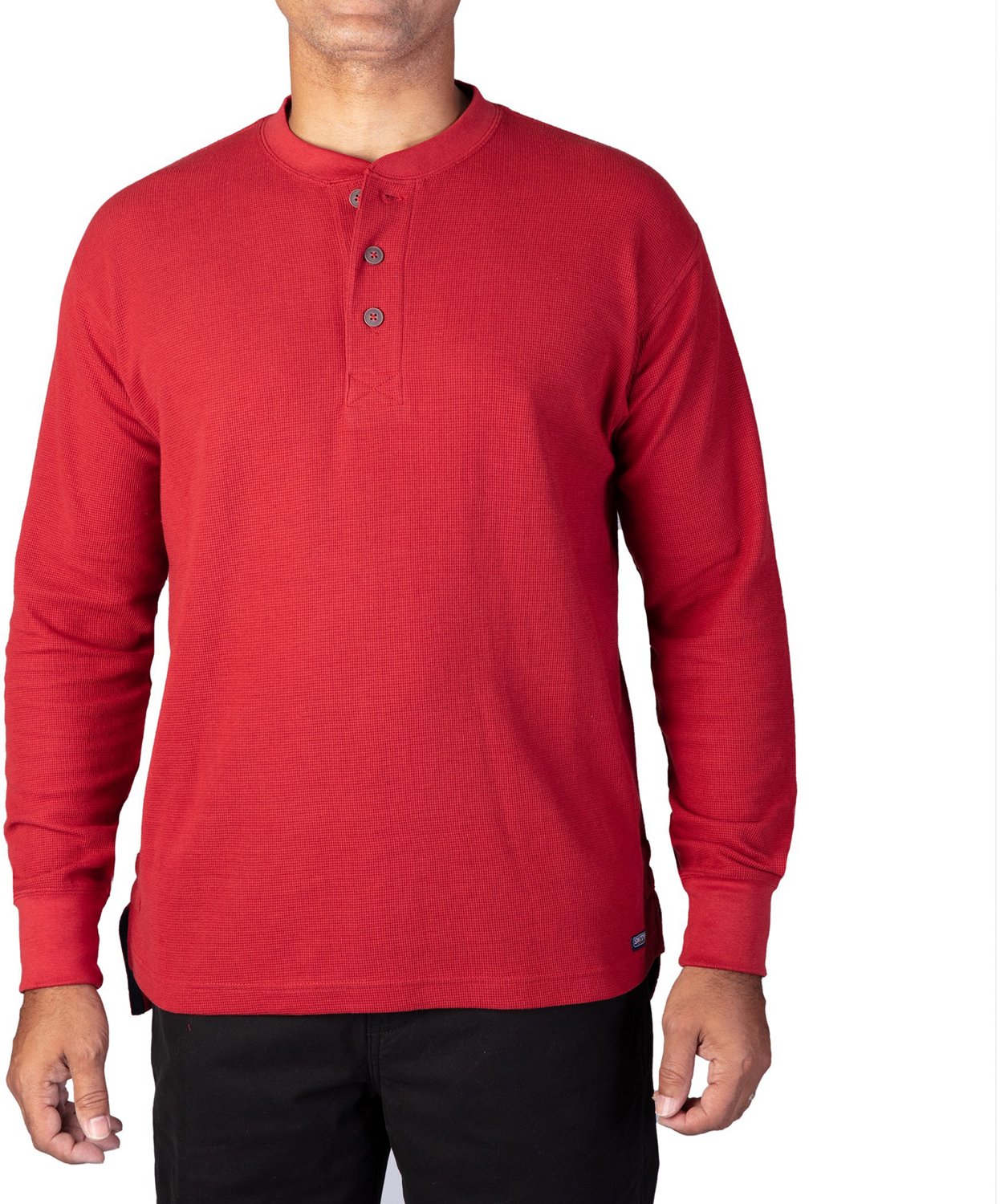 Smith's Workwear Men's Extended Tail Mini Thermal Knit Henley Pullover - view number 1