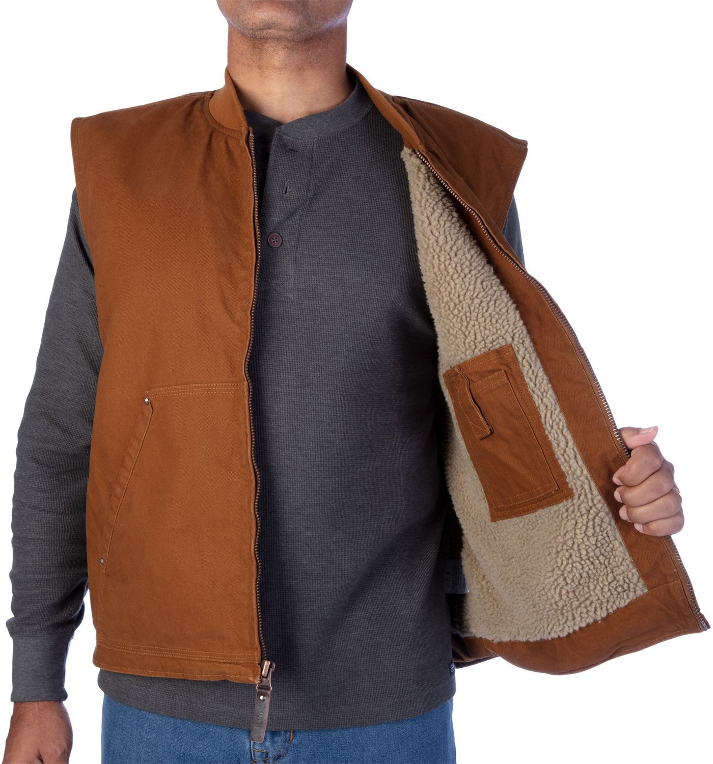 Smith's Workwear Men's Sherpa Lined Duck Canvas Work Vest - view number 2
