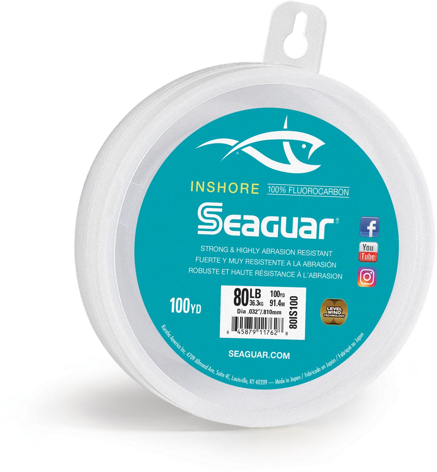 Seaguar Inshore 20 lb - 100 yd Fluorocarbon Leader Line