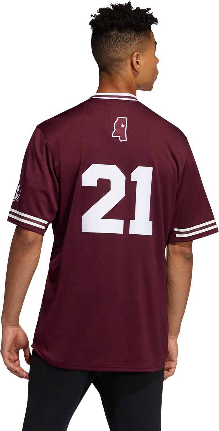 adidas Men's Mississippi State University Replica Baseball Jersey - view number 2