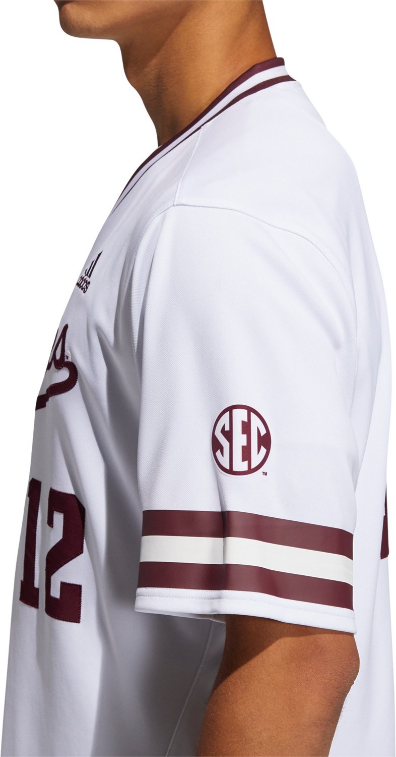 These Adidas Texas A&M Aggies baseball uniforms are scriptastic