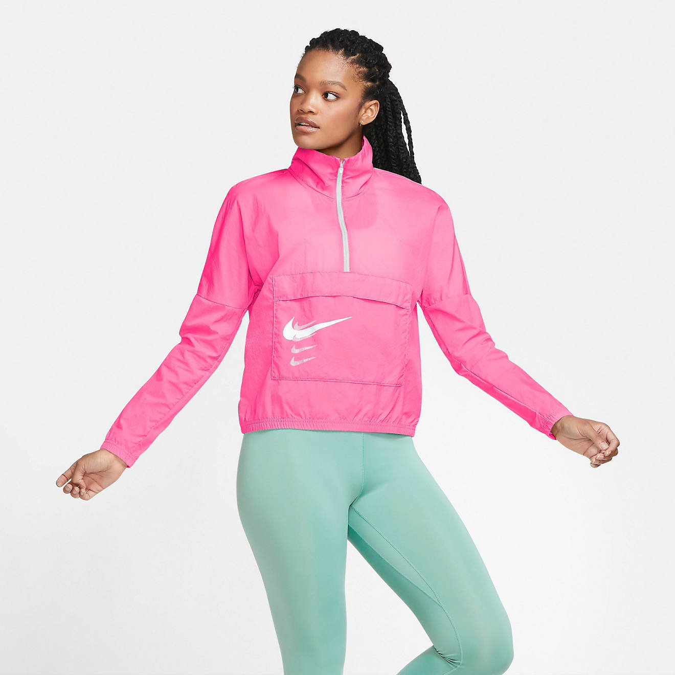 Nike Women's Swoosh Pullover Graphic Running Jacket | Academy