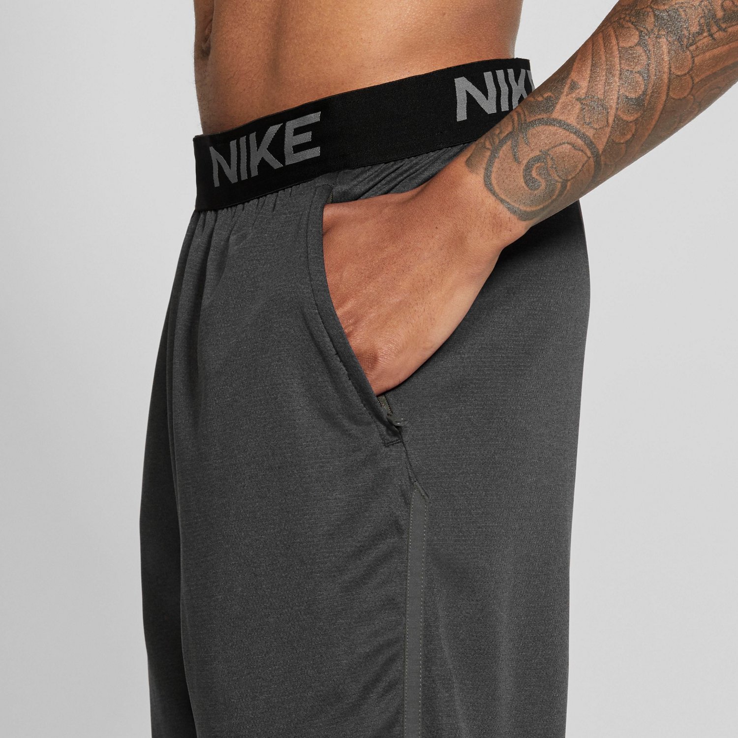 Nike Men's DriFIT Veneer Knit Training Shorts Academy