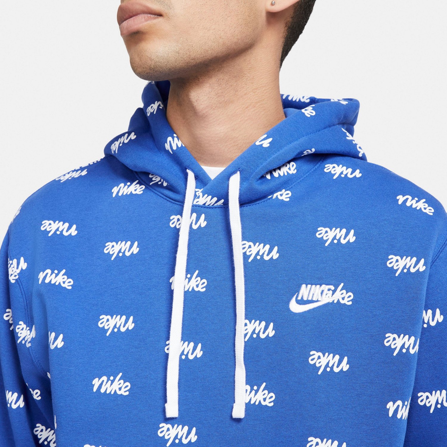 nike men's sportswear club bb script hoodie