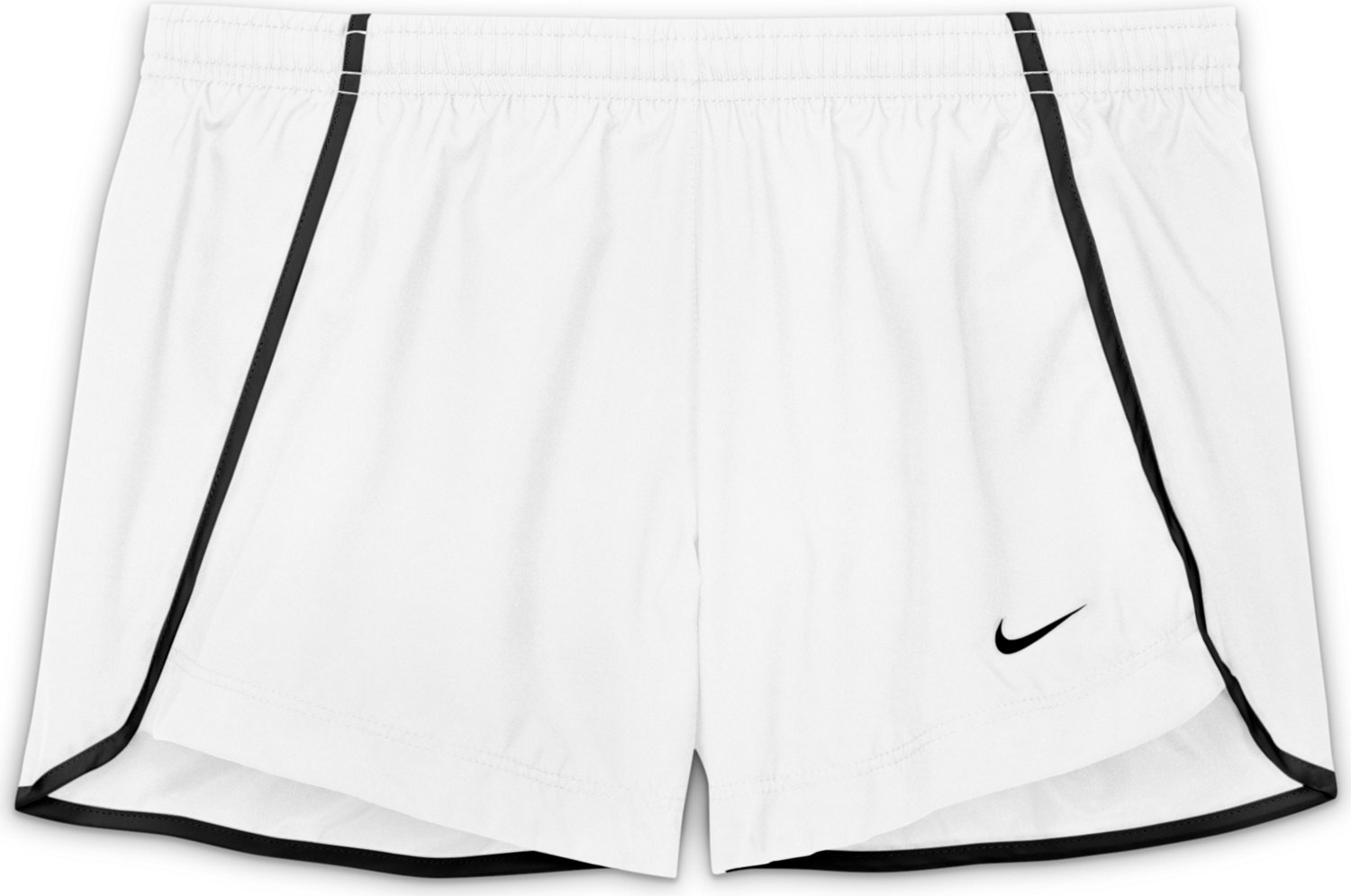 white nike shorts with black trim