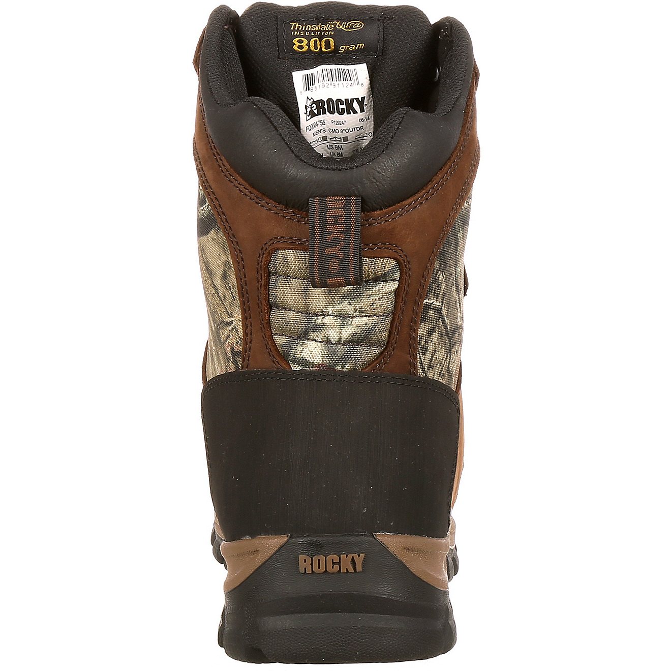Rocky Men's Core Waterproof 800 g Insulated Outdoor Boots                                                                        - view number 7
