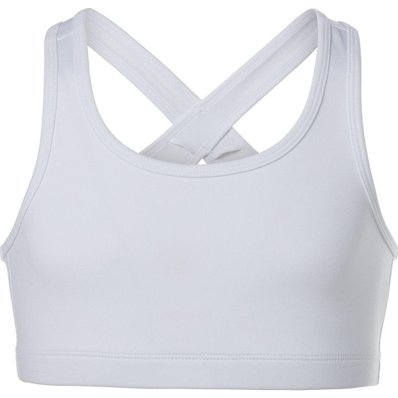 BCG Girls' Athletic Solid Light Support Sports Bra White, X-Small - Girl's Bodywear at Academy Sports