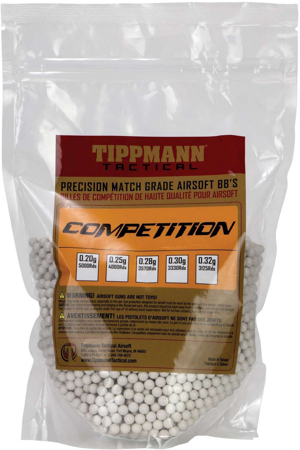 Tippman Competition Precision Match-Grade Airsoft 6mm BBs 3,330-Pack