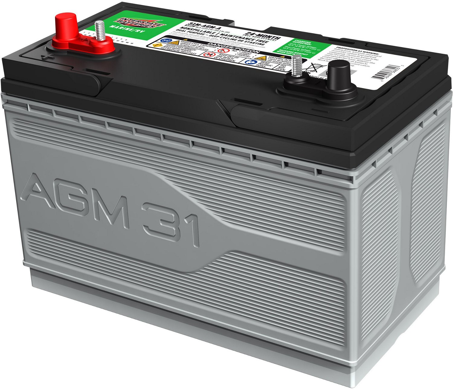 Interstate Batteries AGM 31 DP Marine Battery                                                                                    - view number 2