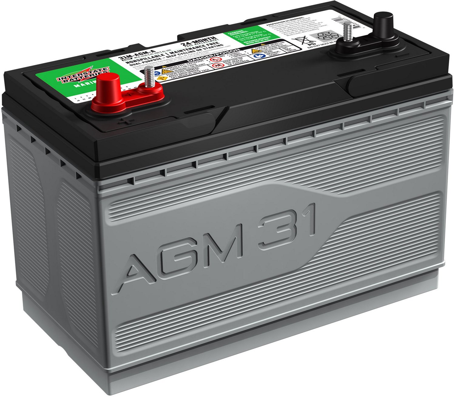 Interstate Batteries AGM 31 DP Marine Battery                                                                                    - view number 3