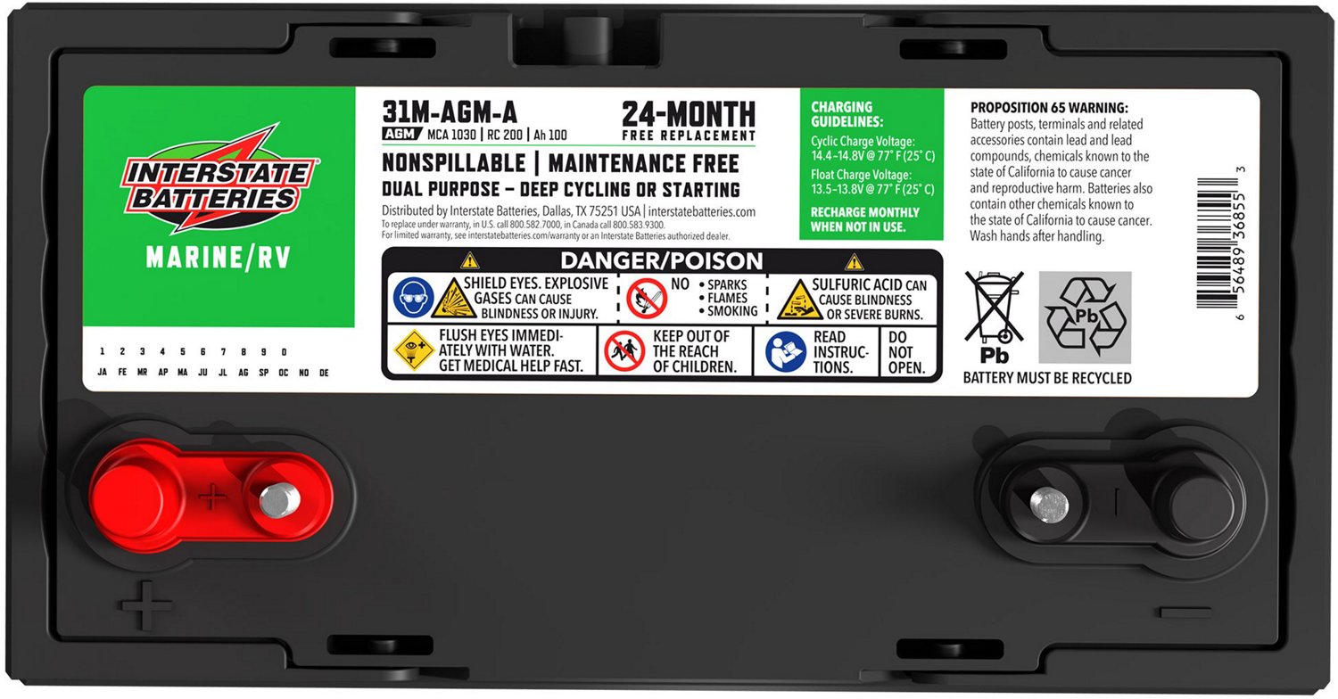 Interstate Batteries Agm 31 Dp Marine Battery Academy 0379