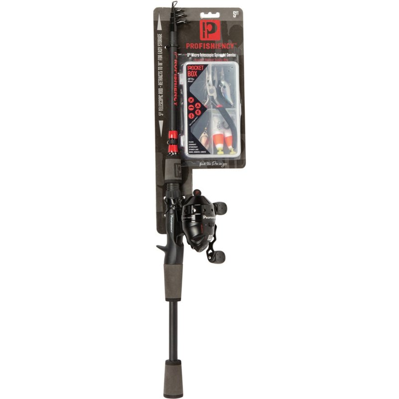 Lil Anglers Profishiency 5 ft ML Telescoping Spincast Travel Combo - Spincast Combos at Academy Sports