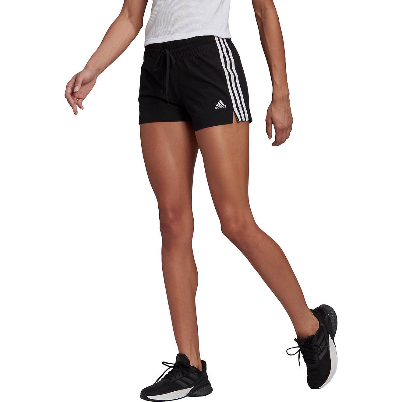 adidas Women's 3-Stripes Essentials Slim Shorts 3 in                                                                             - view number 1