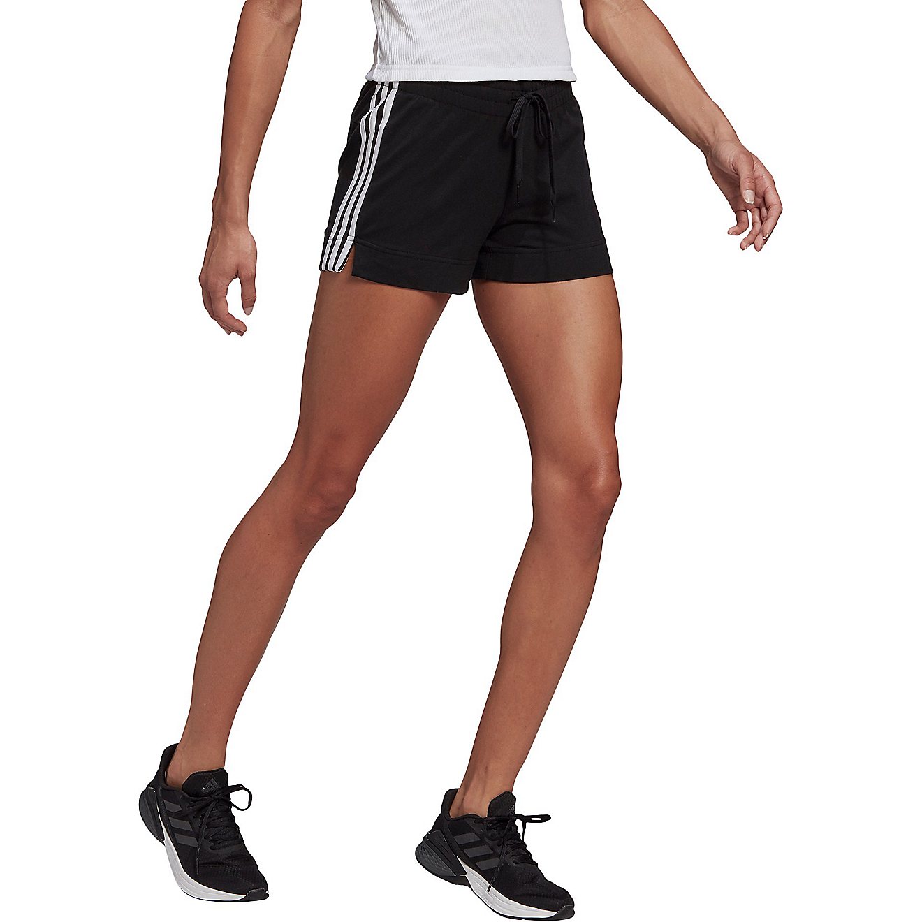 adidas Women's 3-Stripes Essentials Slim Shorts 3 in                                                                             - view number 3