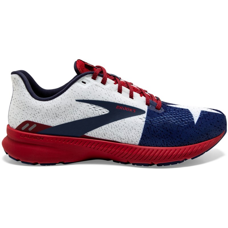 Brooks Men's Launch 8 Run Texas Running Shoes Red/Blue, 11 - Men's Running at Academy Sports product image