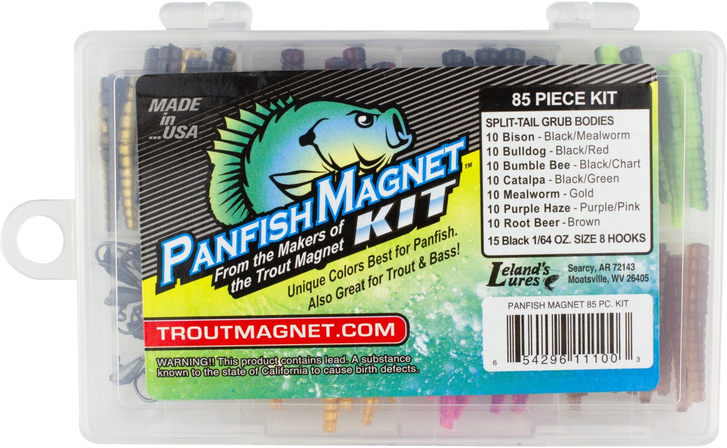 Trout Magnet Panfish Magnet Fishing Lures Kit, Assorted Colors, 1