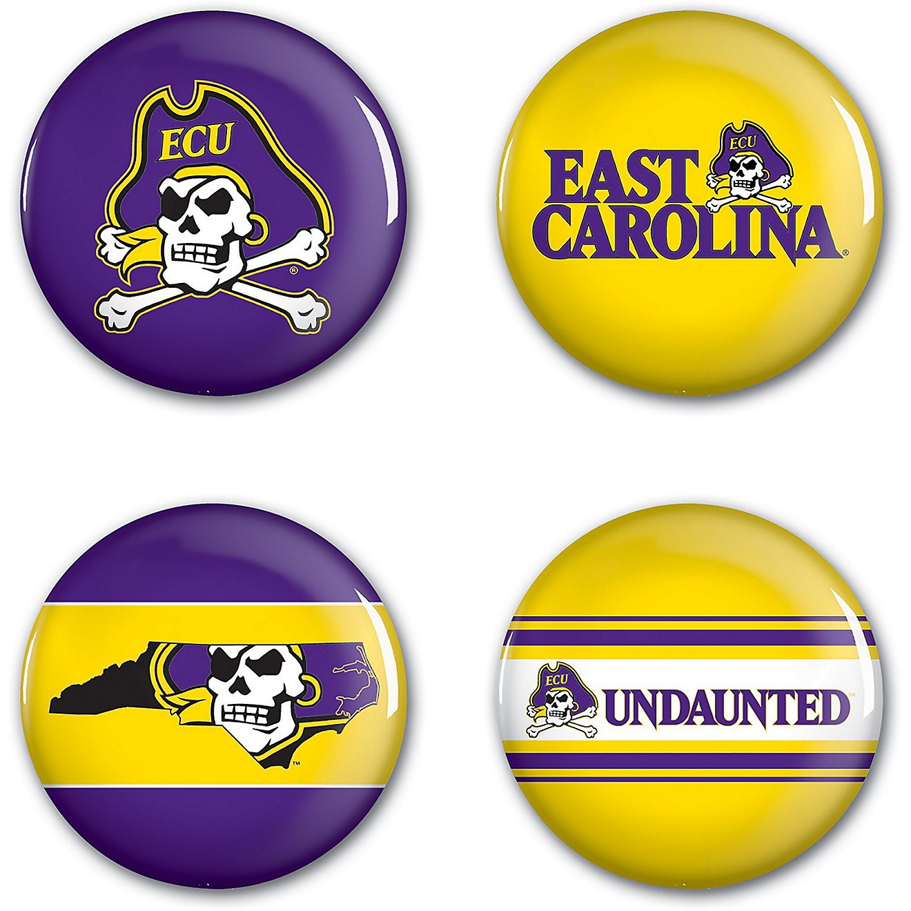 WinCraft East Carolina University Buttons 4-Pack                                                                                 - view number 1