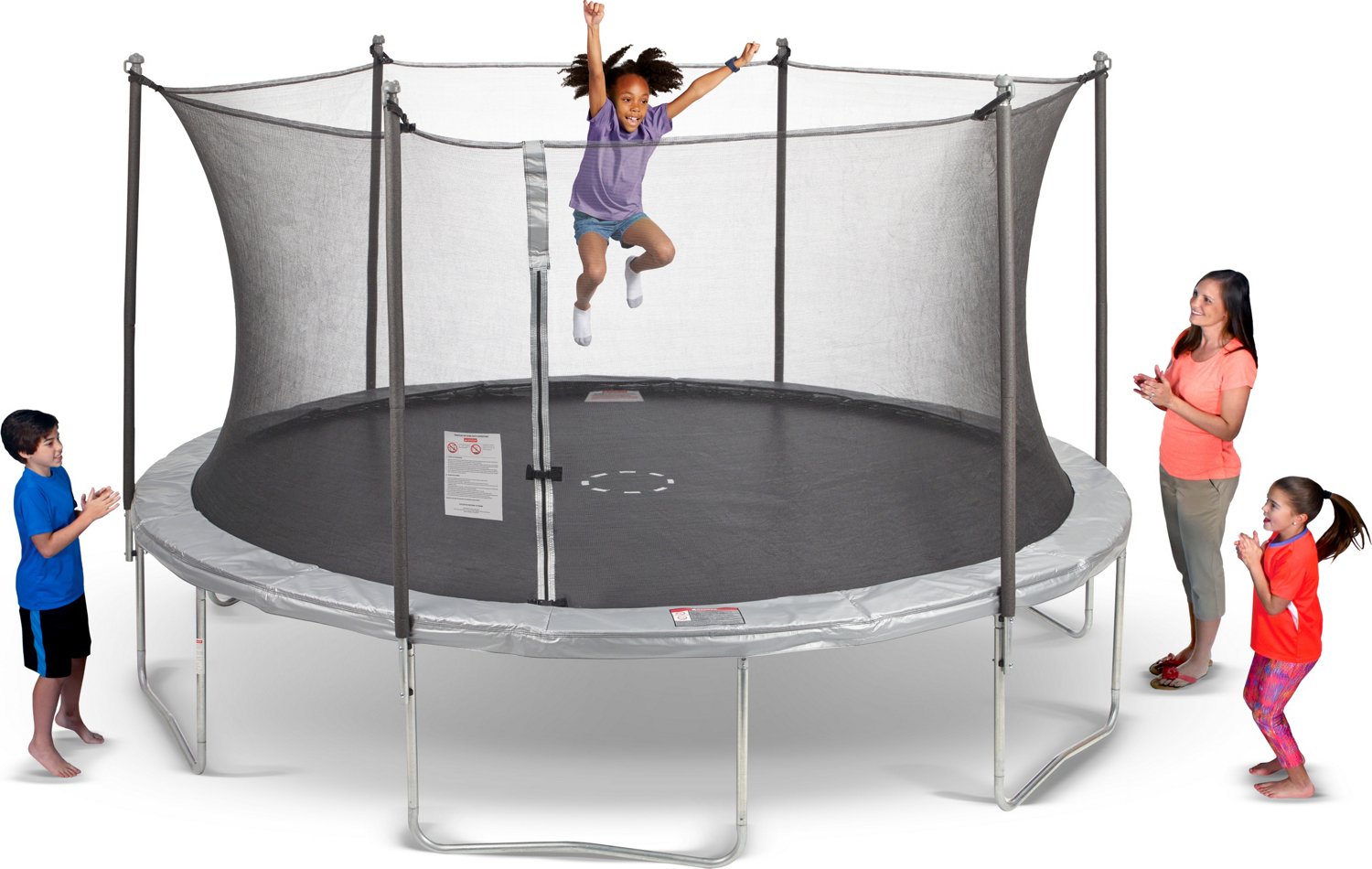 AGame 14 ft Round Trampoline with Enclosure