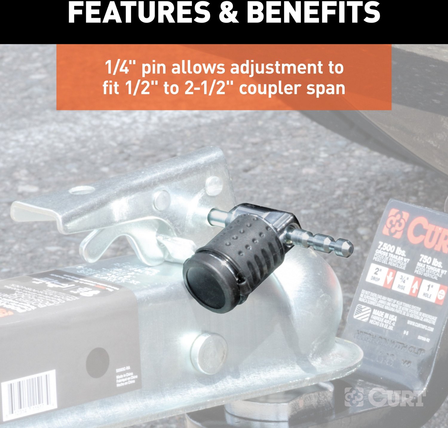 CURT Hitch and Coupler Lock Set                                                                                                  - view number 6