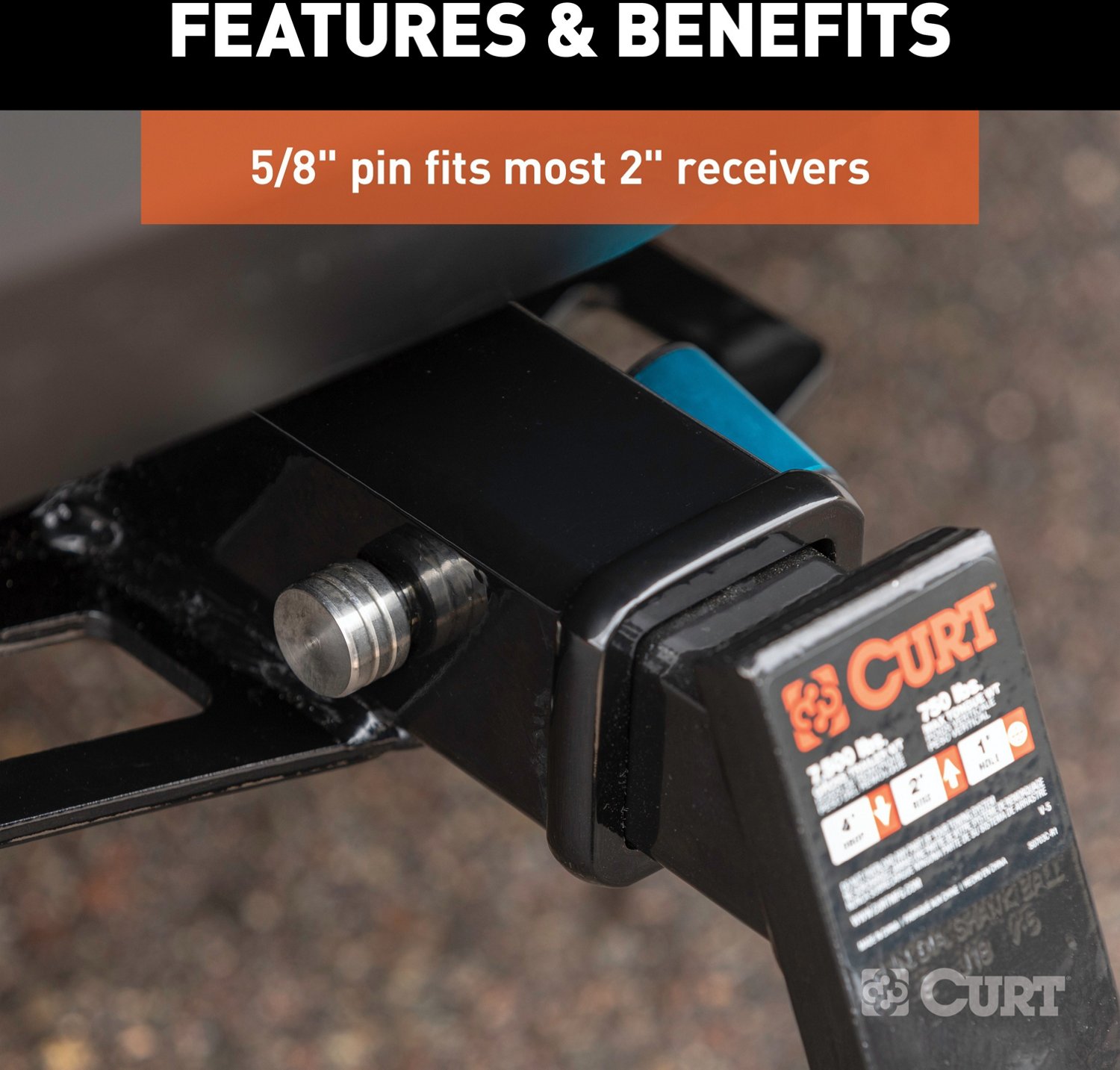 CURT .625 in Right Angle Hitch Lock - view number 5