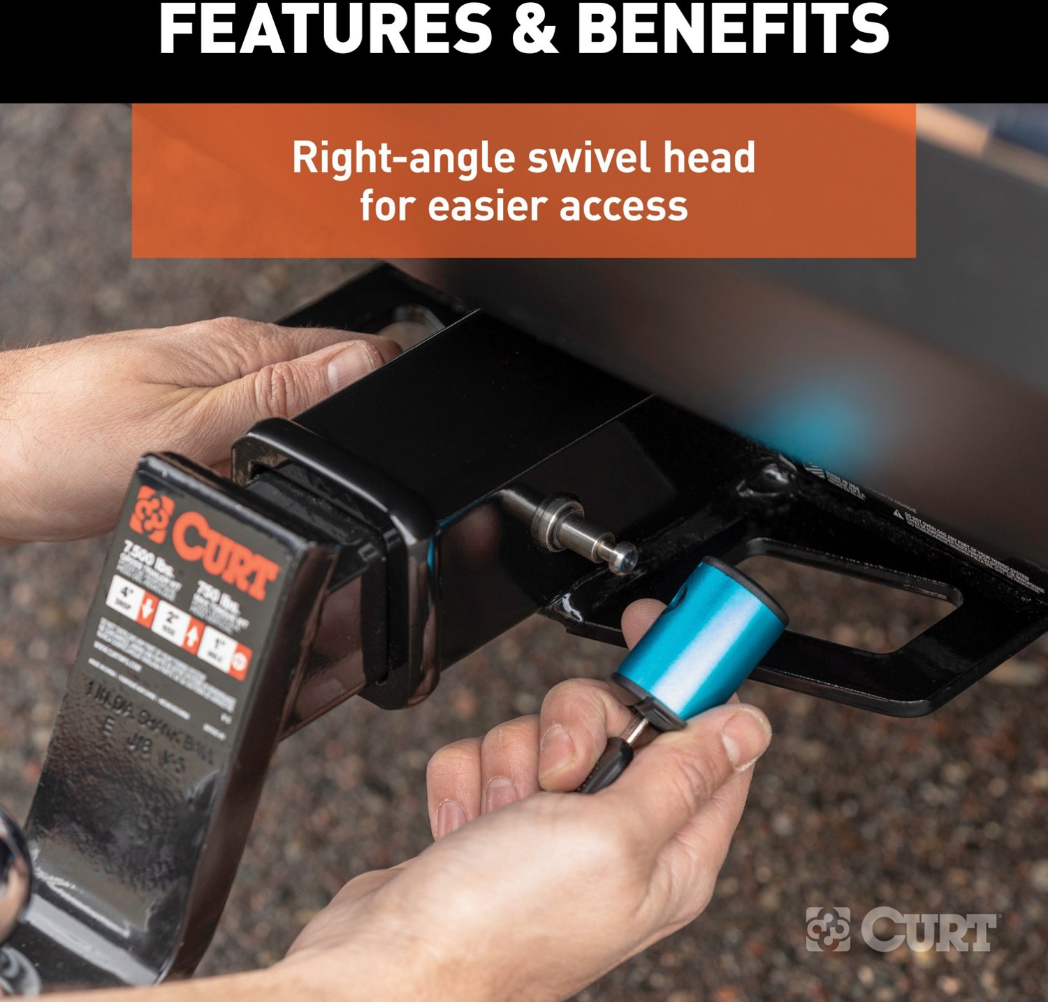 CURT .625 in Right Angle Hitch Lock - view number 7