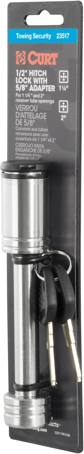 CURT .5 in Hitch Lock with .625 in Adapter - view number 4