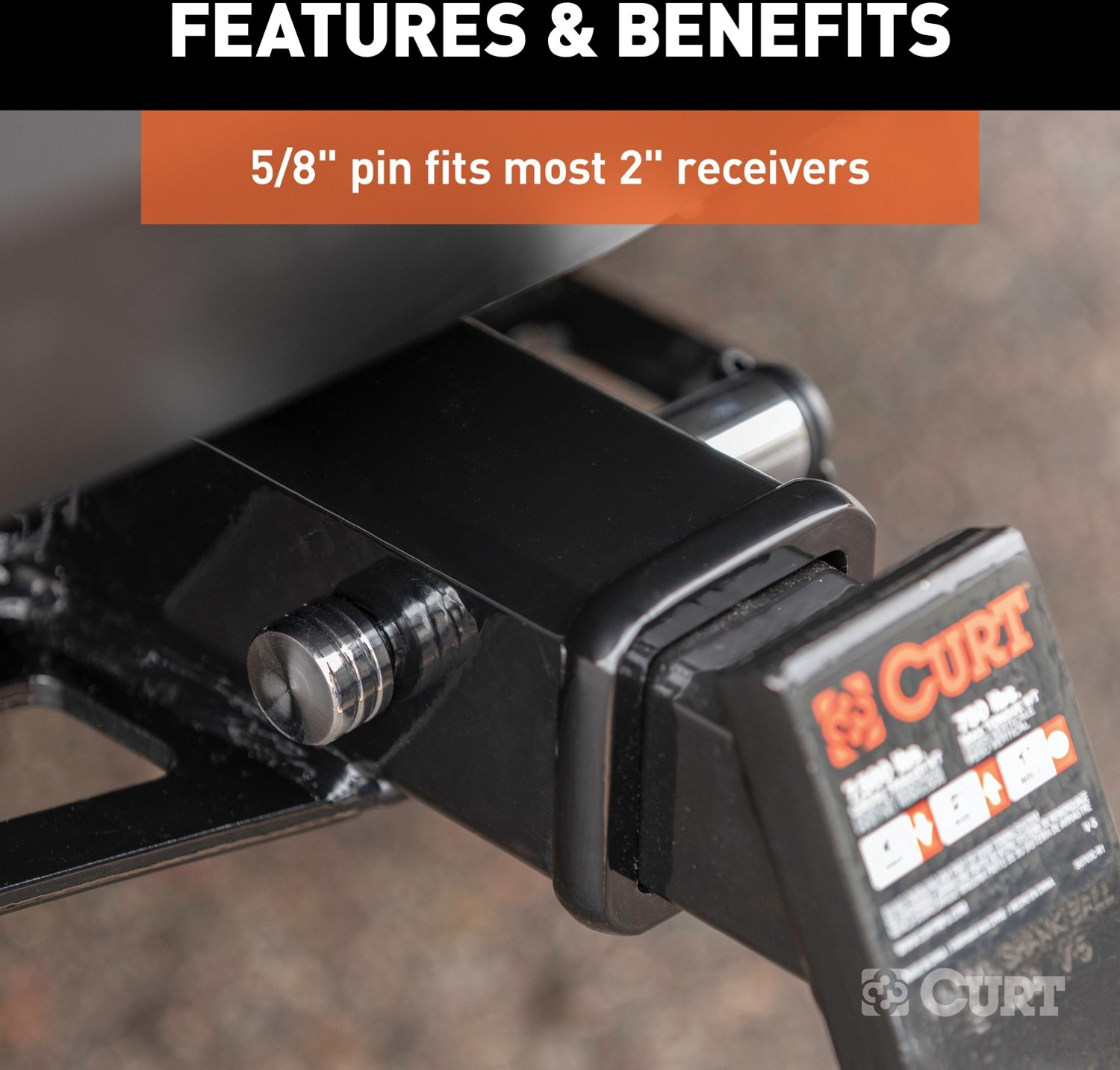 CURT .625 in Hitch and .875 in Coupler Lock Set                                                                                  - view number 5