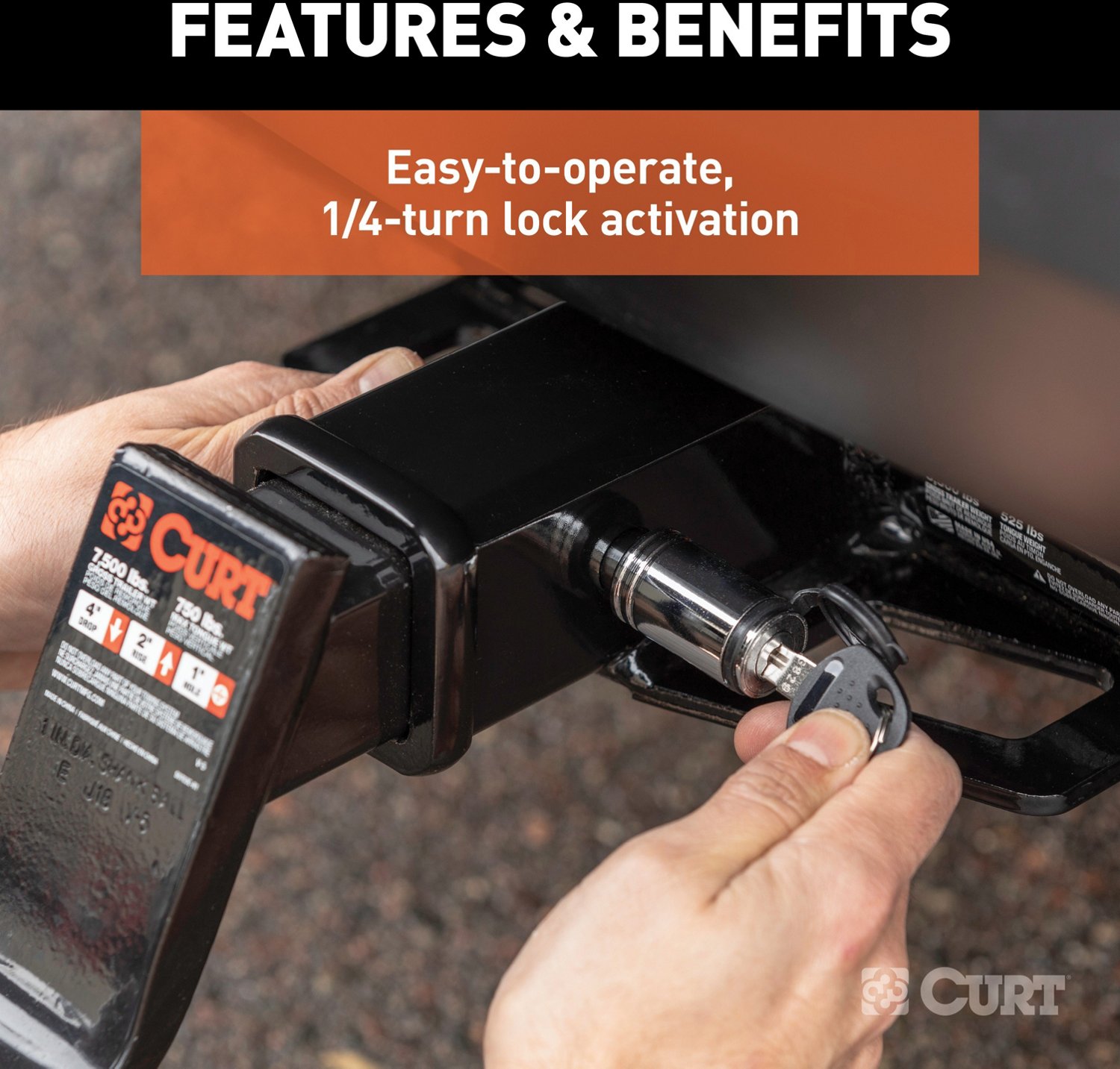 CURT .625 in Hitch and .875 in Coupler Lock Set                                                                                  - view number 6