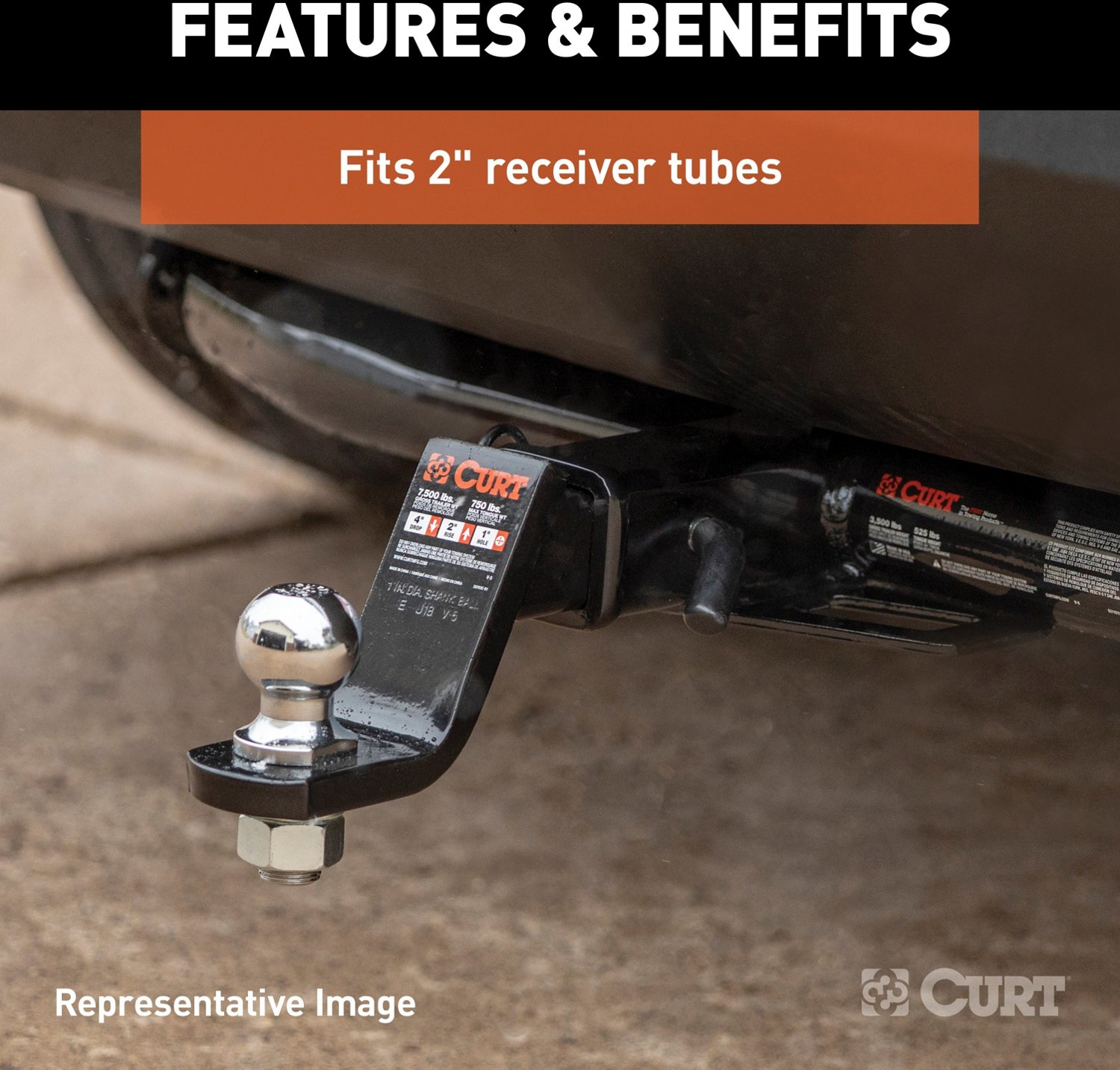 CURT 2 in SQ Ball Mount Pack - view number 6
