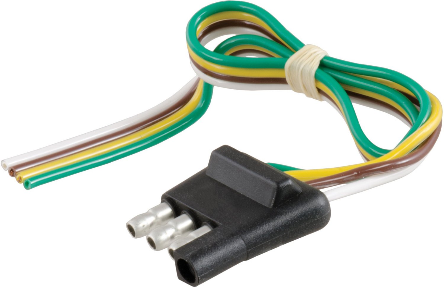 CURT 4-Way Flat Connector Plug and Socket with 12 in Wires                                                                       - view number 5