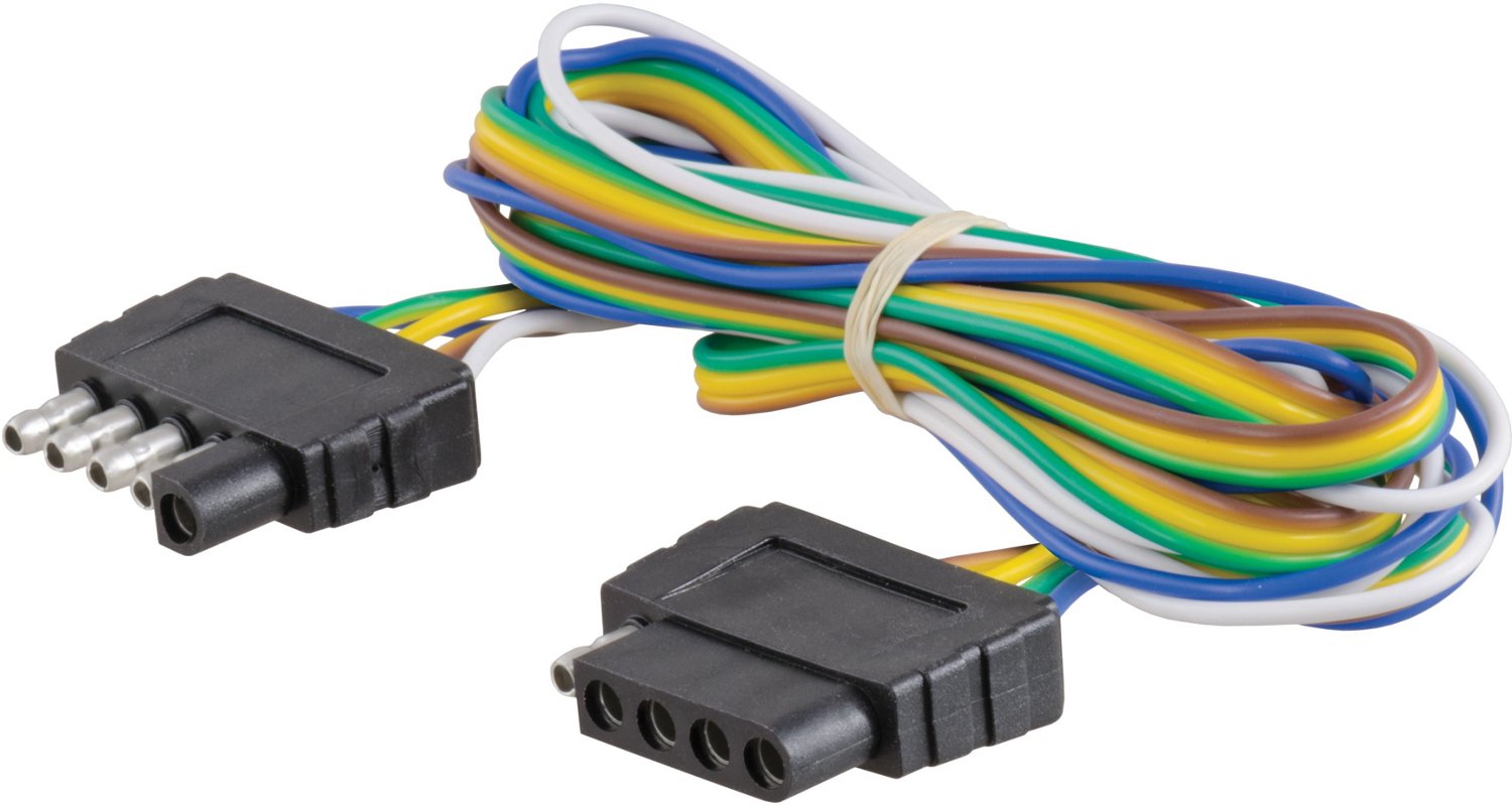 CURT 5-Way Flat Connector Plug and Socket with 72 in Wires - view number 5