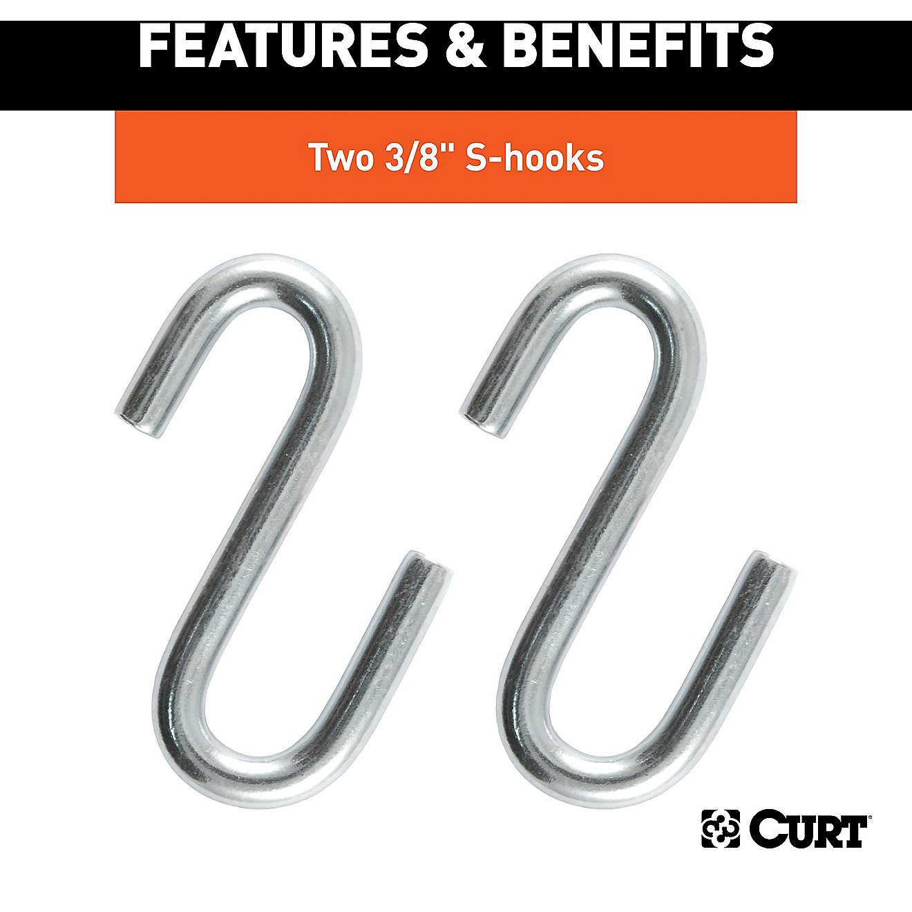 CURT 48 in Safety Chain with 2 S-Hooks                                                                                           - view number 5