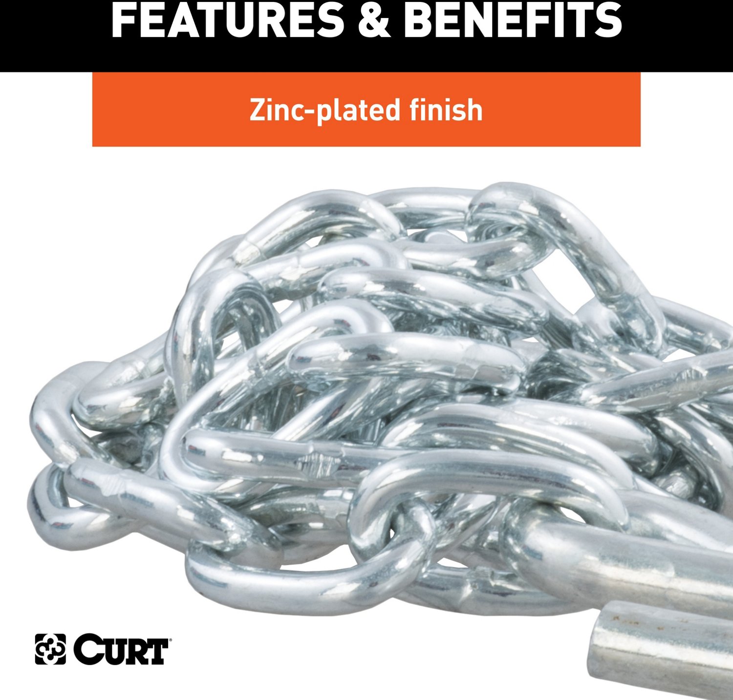 CURT 48 in Safety Chain with 2 S-Hooks - view number 7