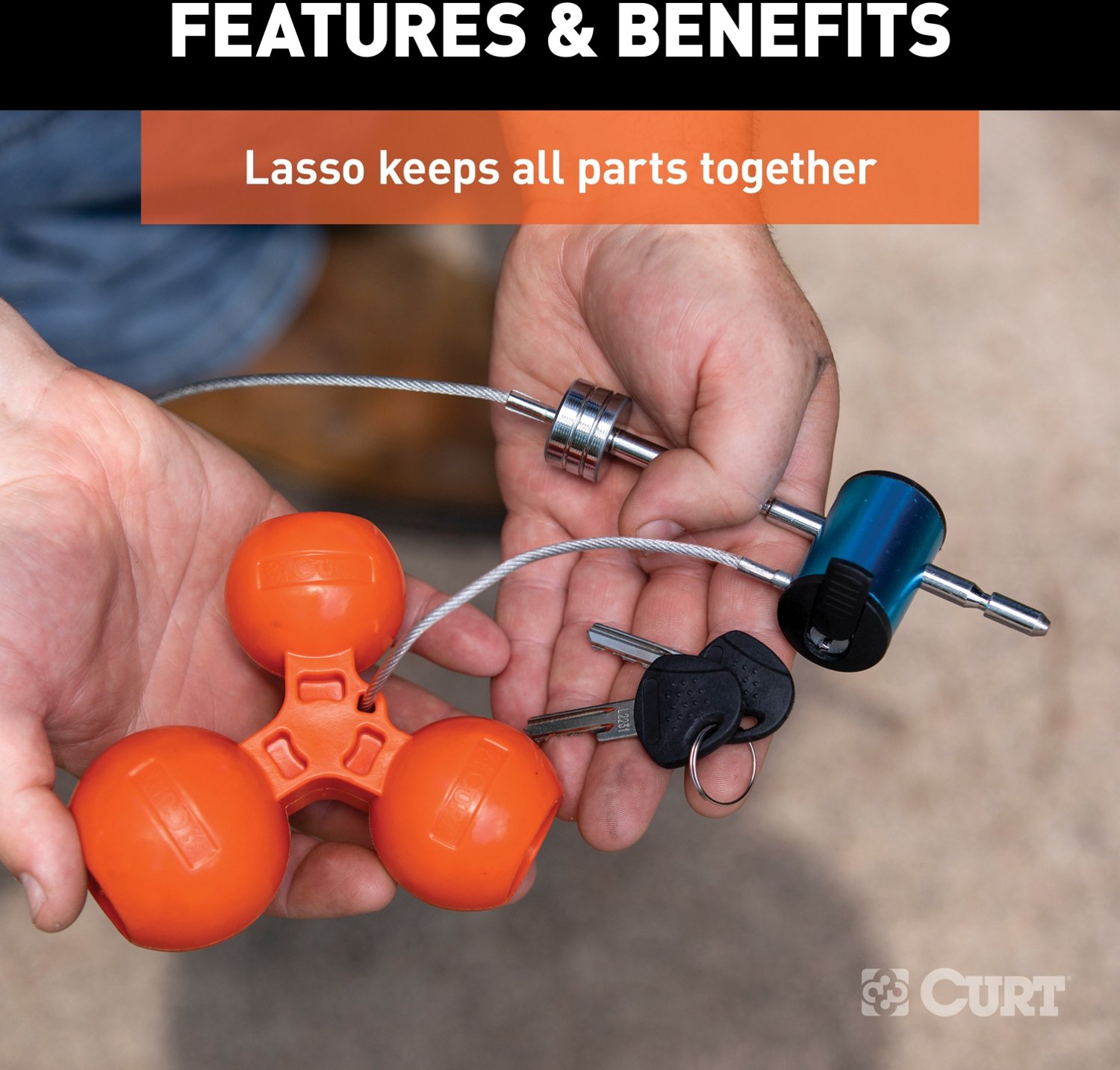 CURT Universal Tri-Ball Trailer Coupler Lock - view number 8