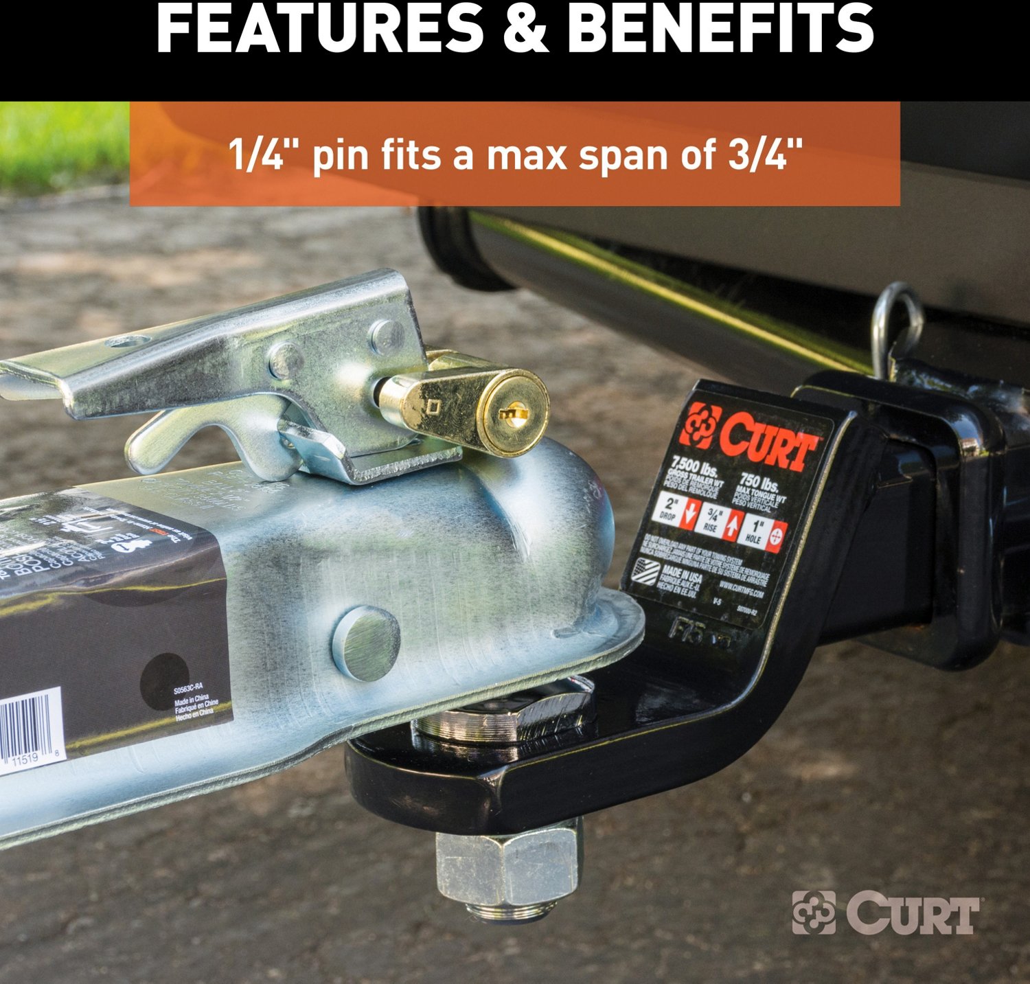 CURT Brass Coupler Lock - view number 7