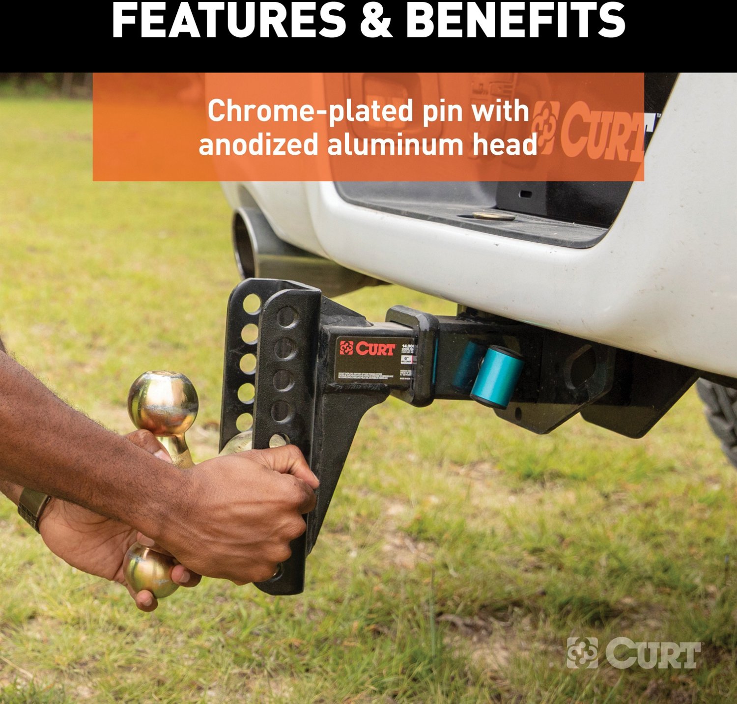 CURT .5 in Hitch Lock with .625 in Adapter - view number 8