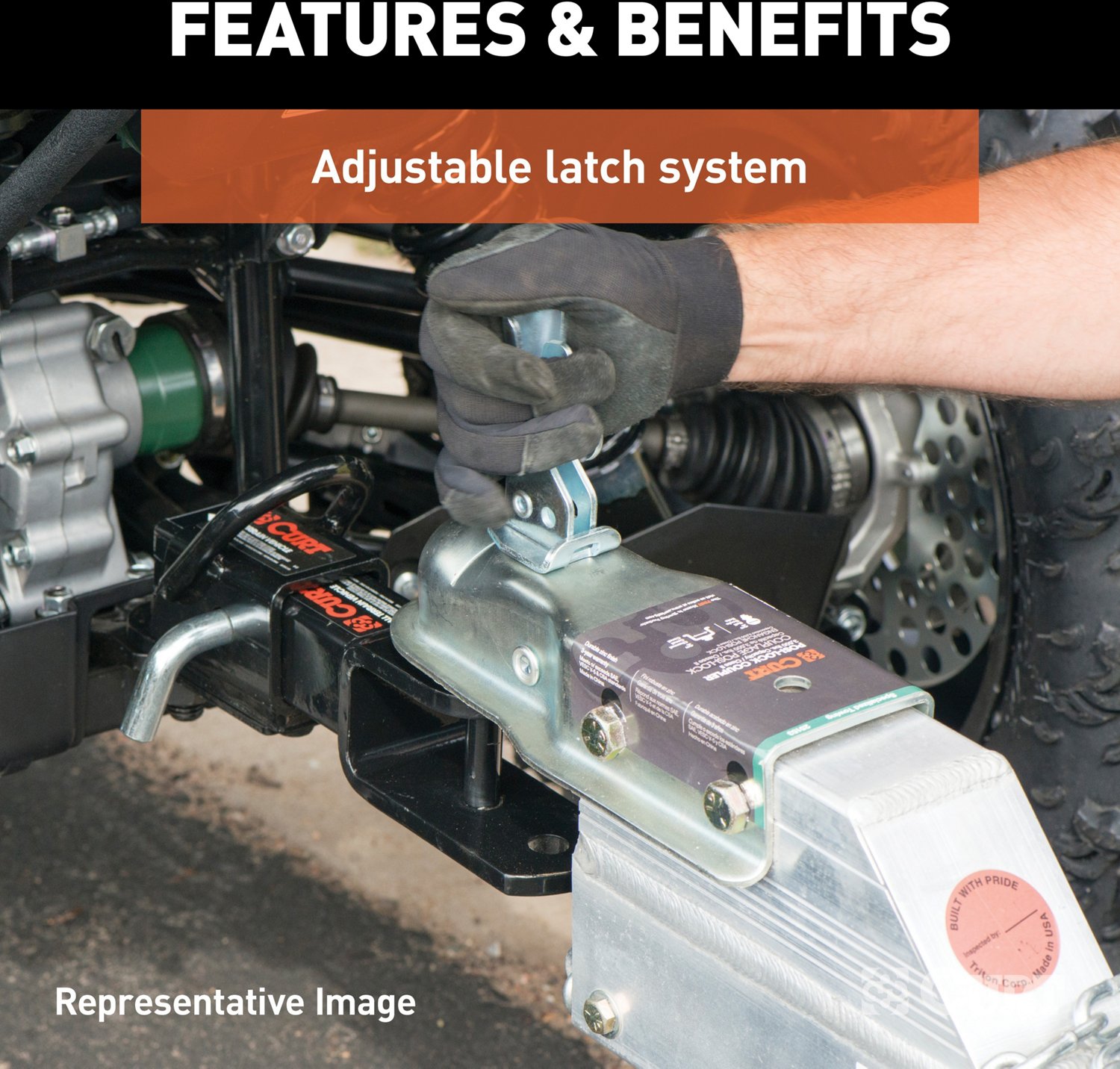 CURT 2 in Straight-Tongue Coupler with Posi-Lock - view number 6