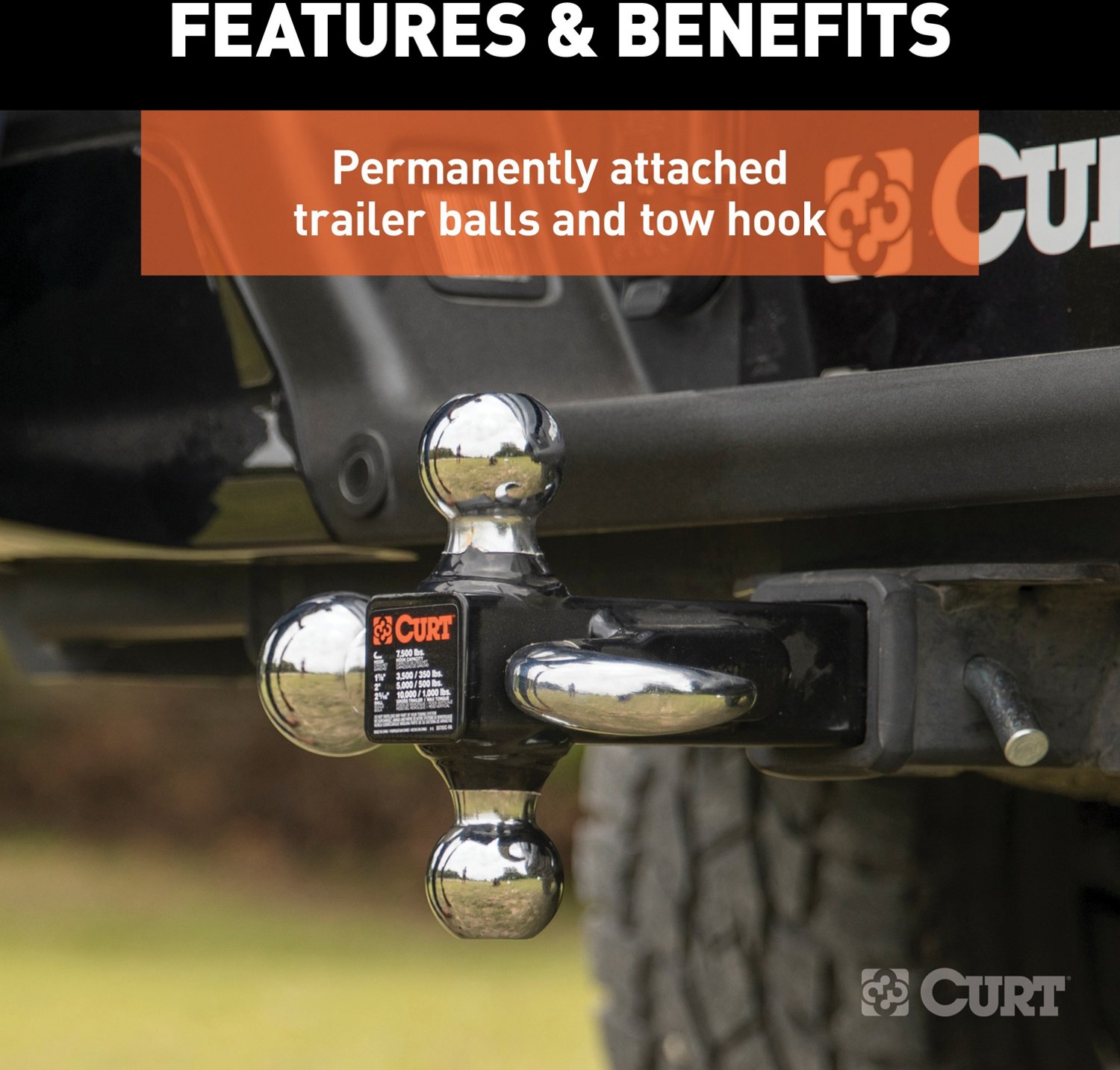 CURT Multi-Ball Mount with Hook                                                                                                  - view number 5