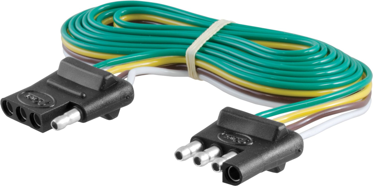 CURT 4-Way Flat Connector Plug and Socket with 72 in Wires                                                                       - view number 5