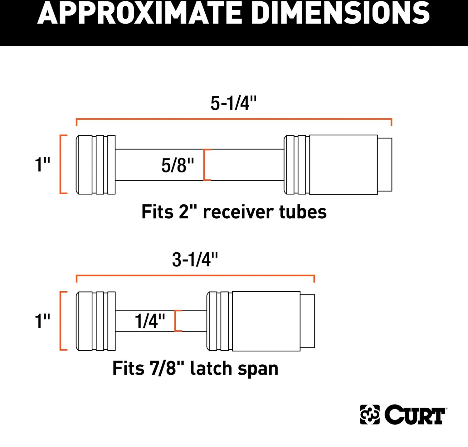 CURT .625 in Hitch and .875 in Coupler Lock Set                                                                                  - view number 2