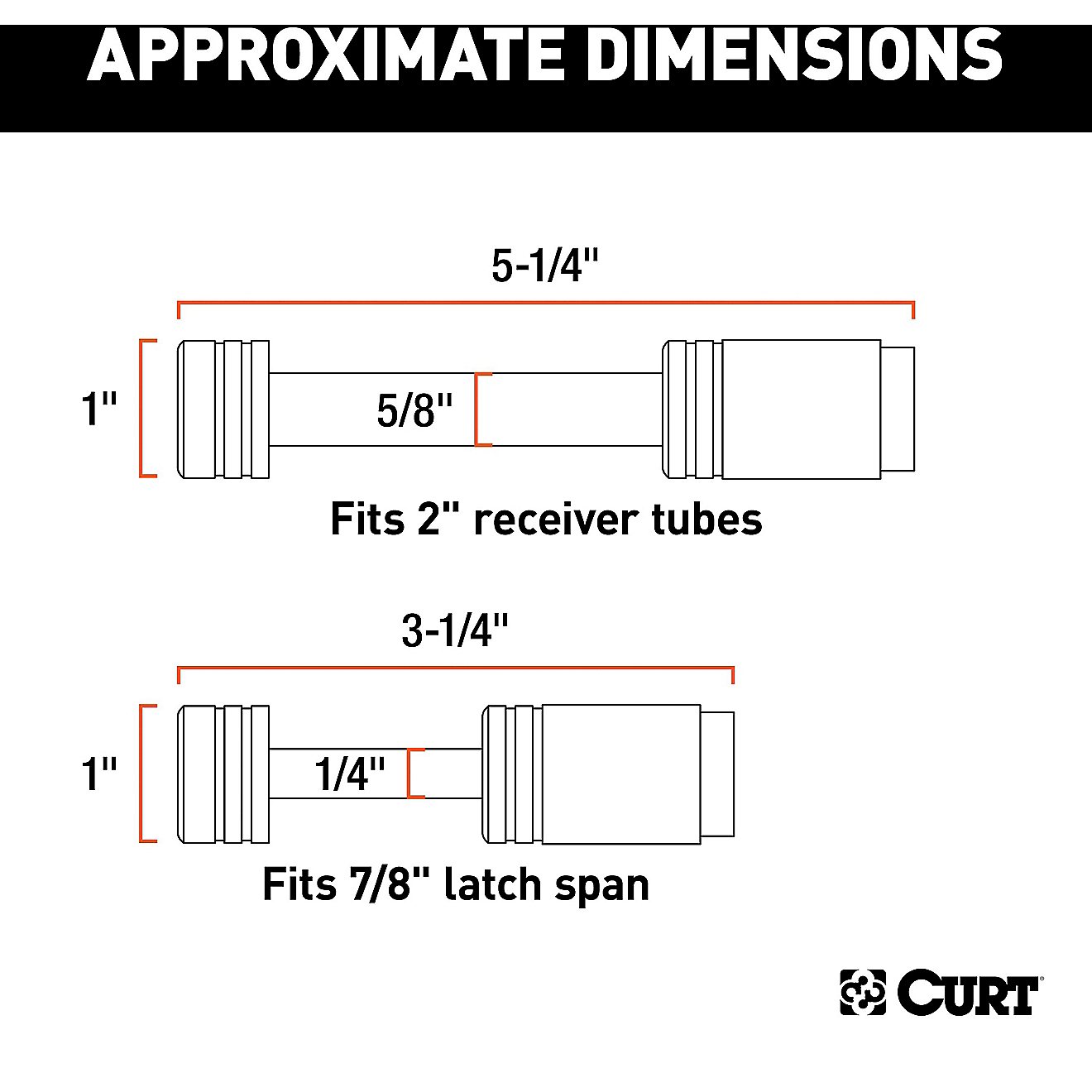 CURT .625 in Hitch and .875 in Coupler Lock Set                                                                                  - view number 2