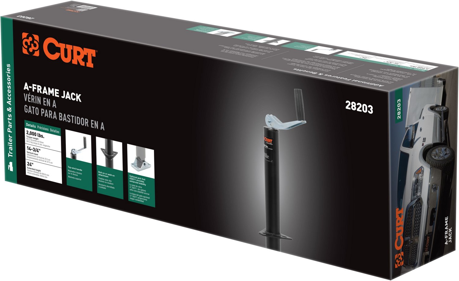 CURT A-Frame Jack with Top Handle - view number 6