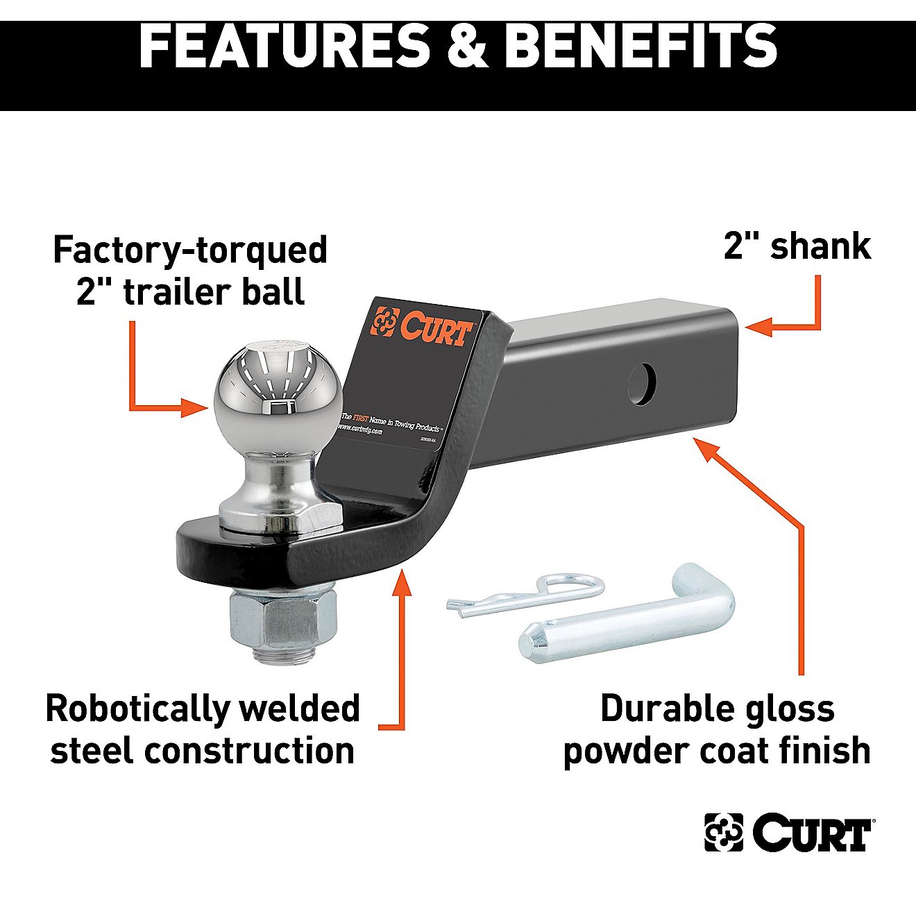 CURT 2 in SQ Ball Mount Pack                                                                                                     - view number 3