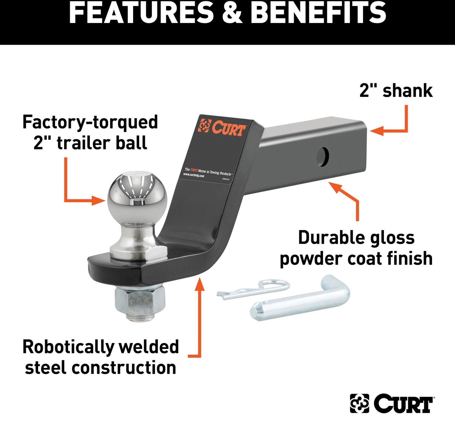 CURT 2 in SQ Ball Mount Pack - view number 3