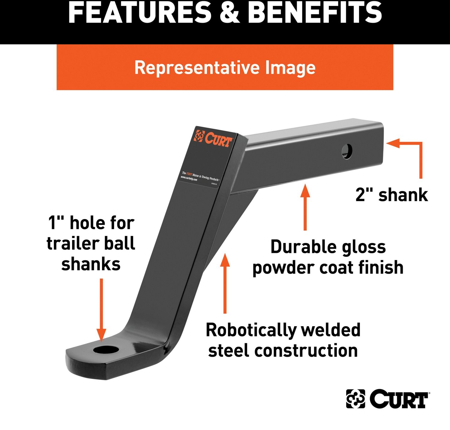 CURT Class 2 Ball Mount                                                                                                          - view number 4